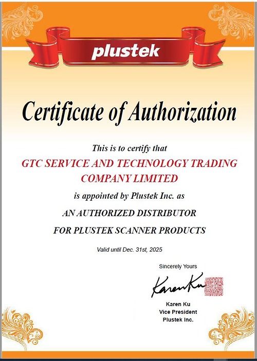 GTC, nhà phân phối Plustek cấp quốc gia, trung tâm Bảo hành Uỷ quyền Plustek tại thị trường Việt Nam
